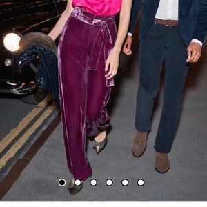 Boden, Haverhill Velvet Trousers - Beetroot size 8